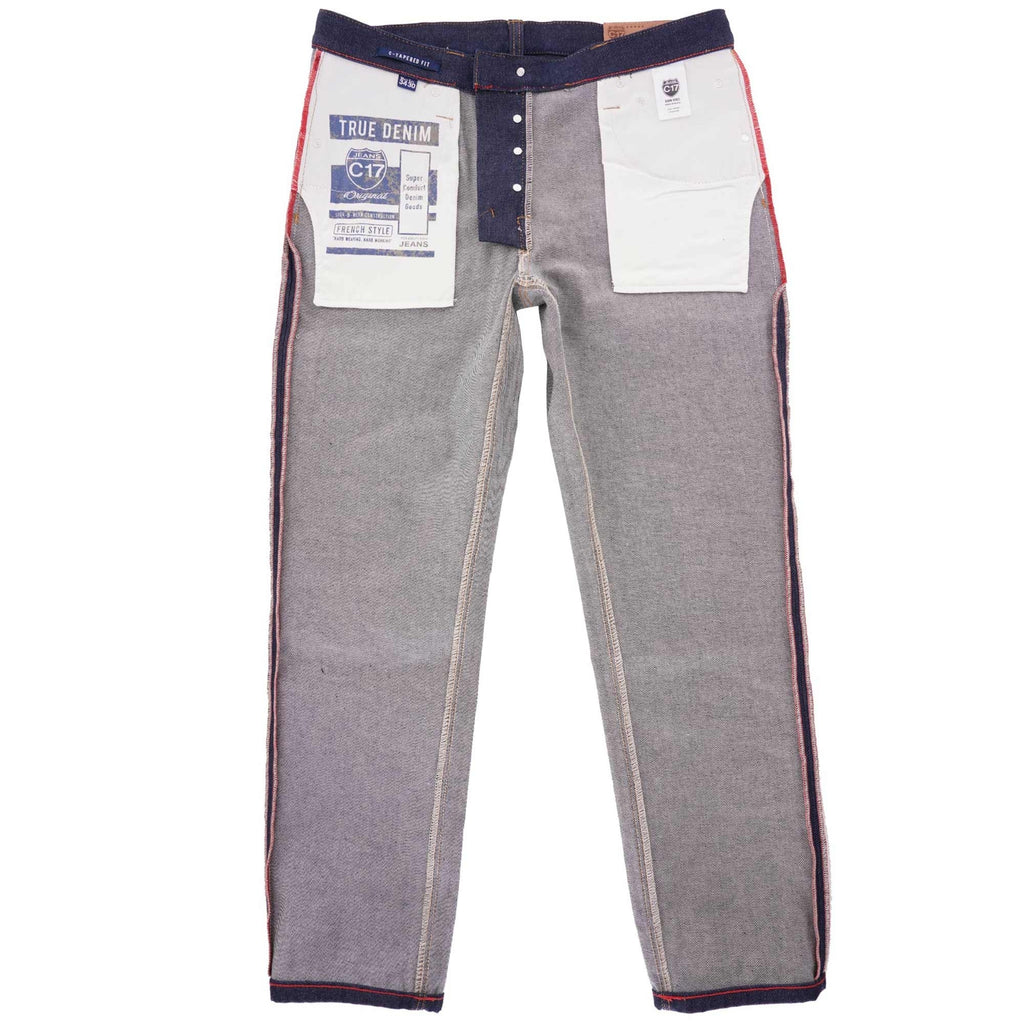 C17 Jeans Cone Mills Denim Regular Tapered Americano Unwashed Raw