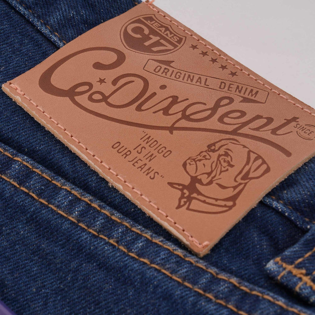 C17 Jeans Cone Mills Denim Slim Straight Comfort Fit - 1 Year Indigo Rinsed Wash