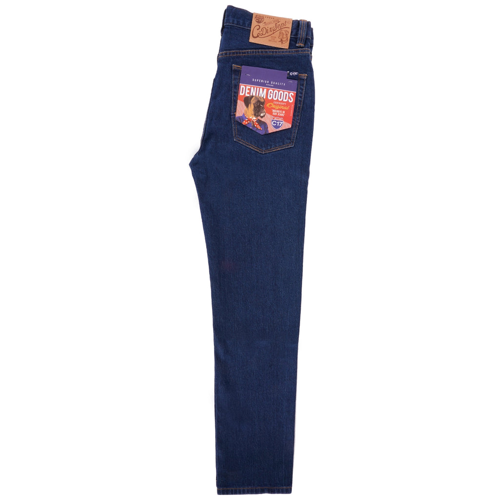 C17 Jeans Cone Mills Denim Slim Straight Comfort Fit - 1 Year Indigo Rinsed Wash