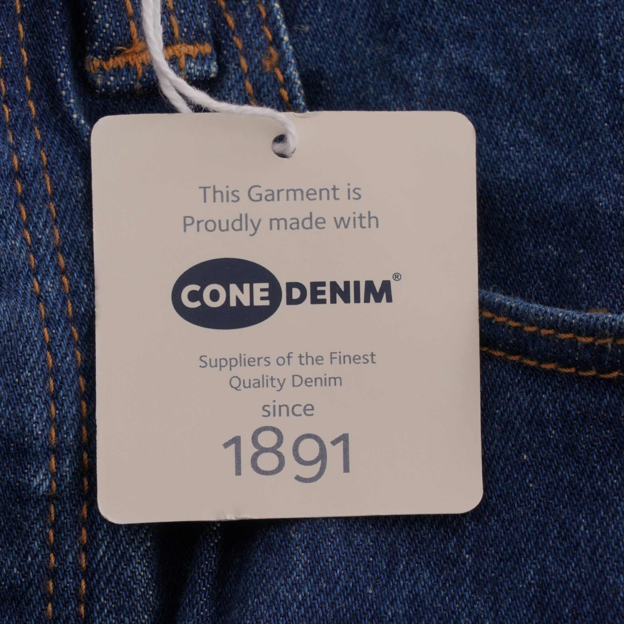 C17 Jeans Cone Mills Denim Slim Straight Comfort Fit - 1 Year Indigo Rinsed Wash