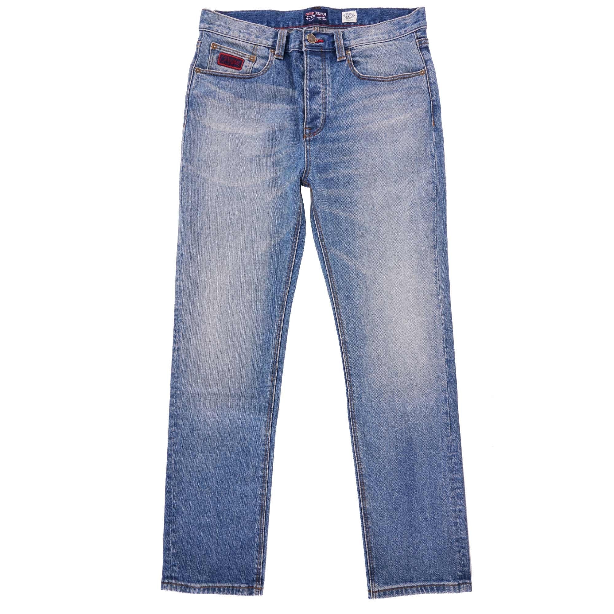 C17 Jeans Cone Mills Denim Slim Straight Comfort Fit - 2 Year Vintage Wash