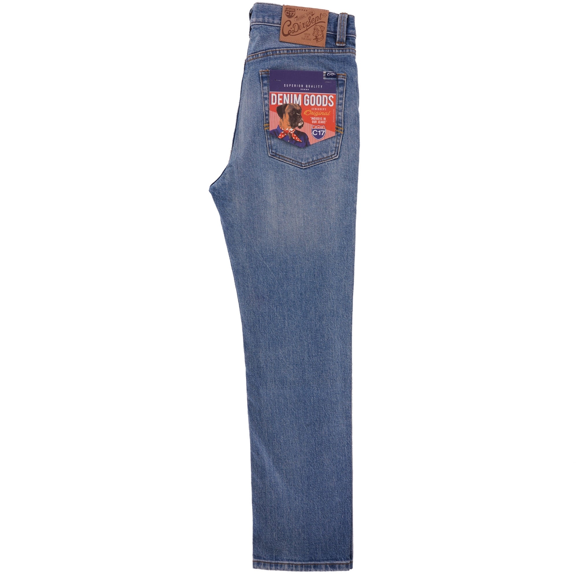C17 Jeans Cone Mills Denim Slim Straight Comfort Fit - 2 Year Vintage Wash