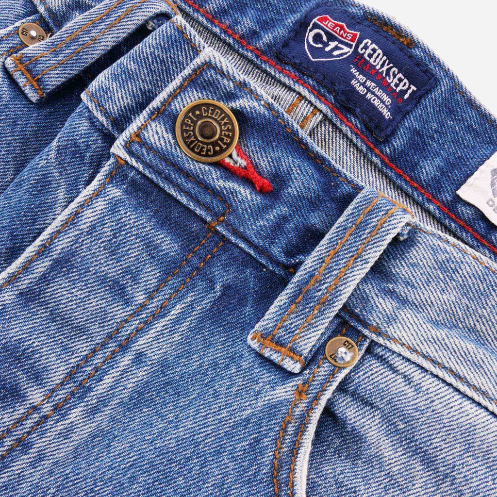C17 Jeans Cone Mills Denim Slim Straight Comfort Fit - 2 Year Vintage Wash