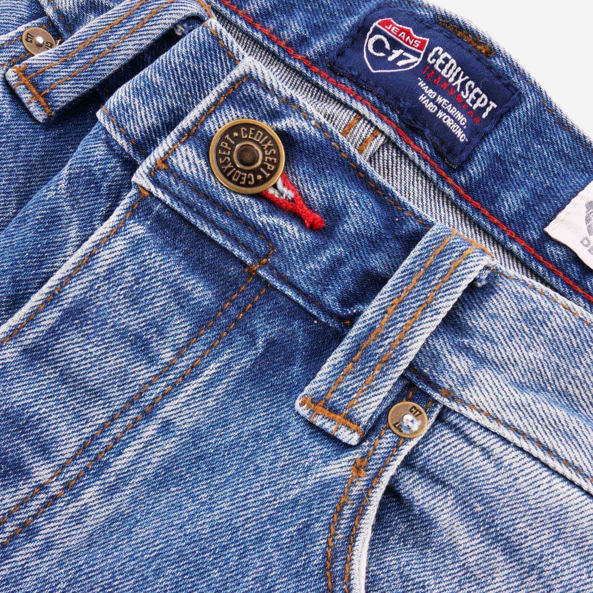 C17 Jeans Cone Mills Denim Slim Straight Comfort Fit - 2 Year Vintage Wash