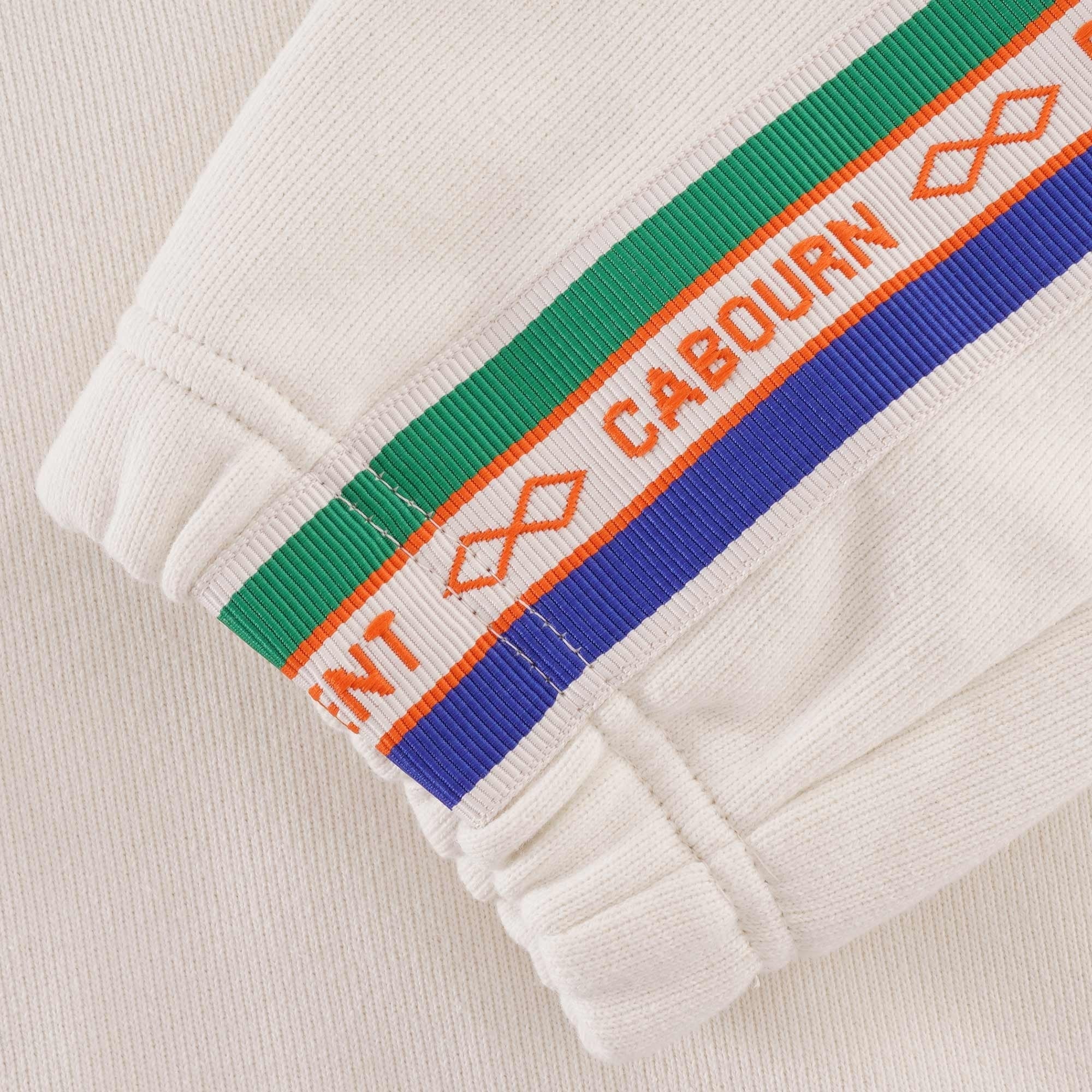 Nigel Cabourn Quarter Zip Pop track Jacket - White