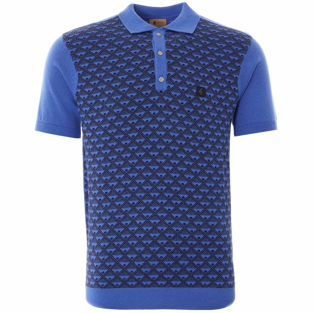 Gabicci Vintage Sunrise Knitted Polo - Cologne