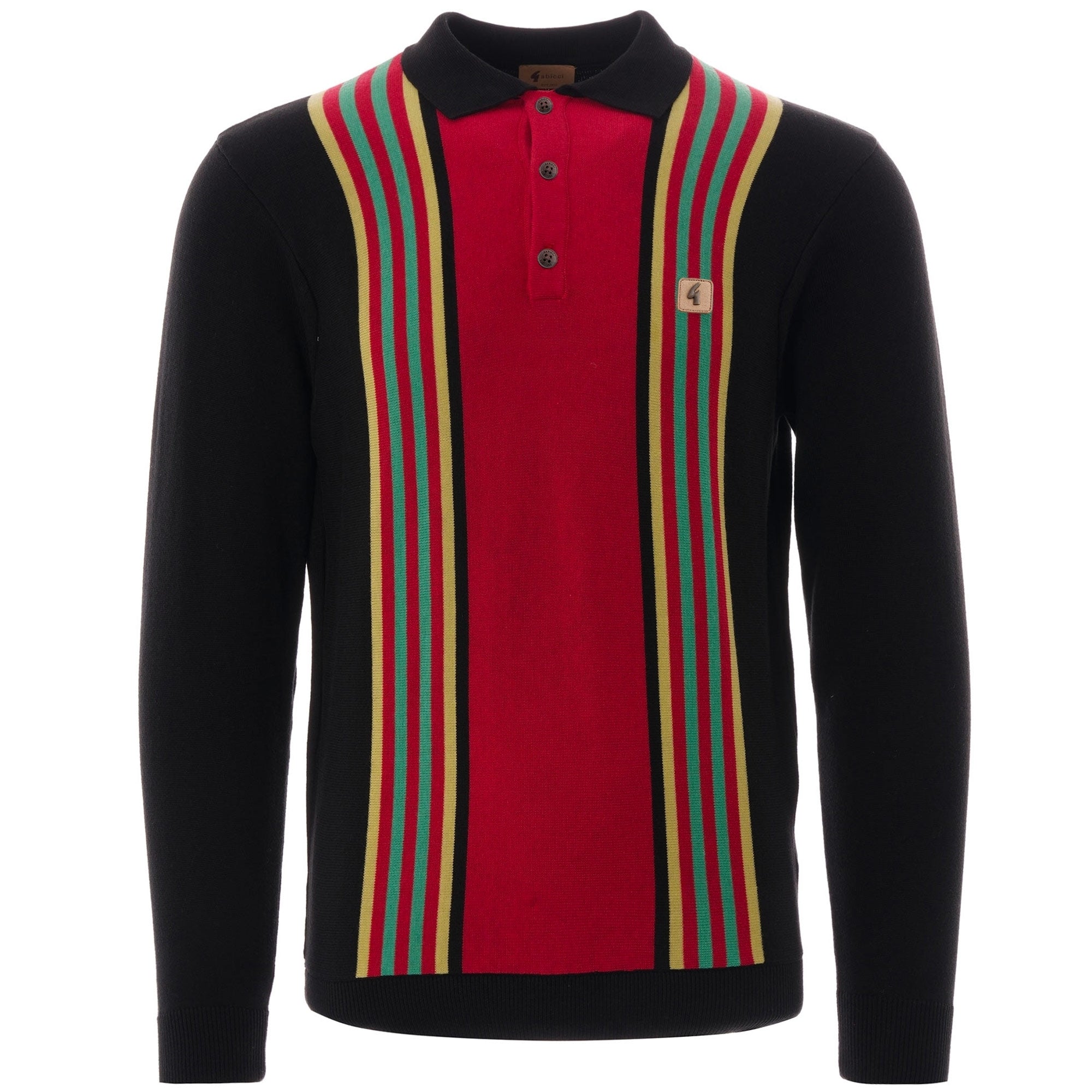 Gabicci Vintage Stuarts x Gabicci Ltd Edition Knitted Polo - Black