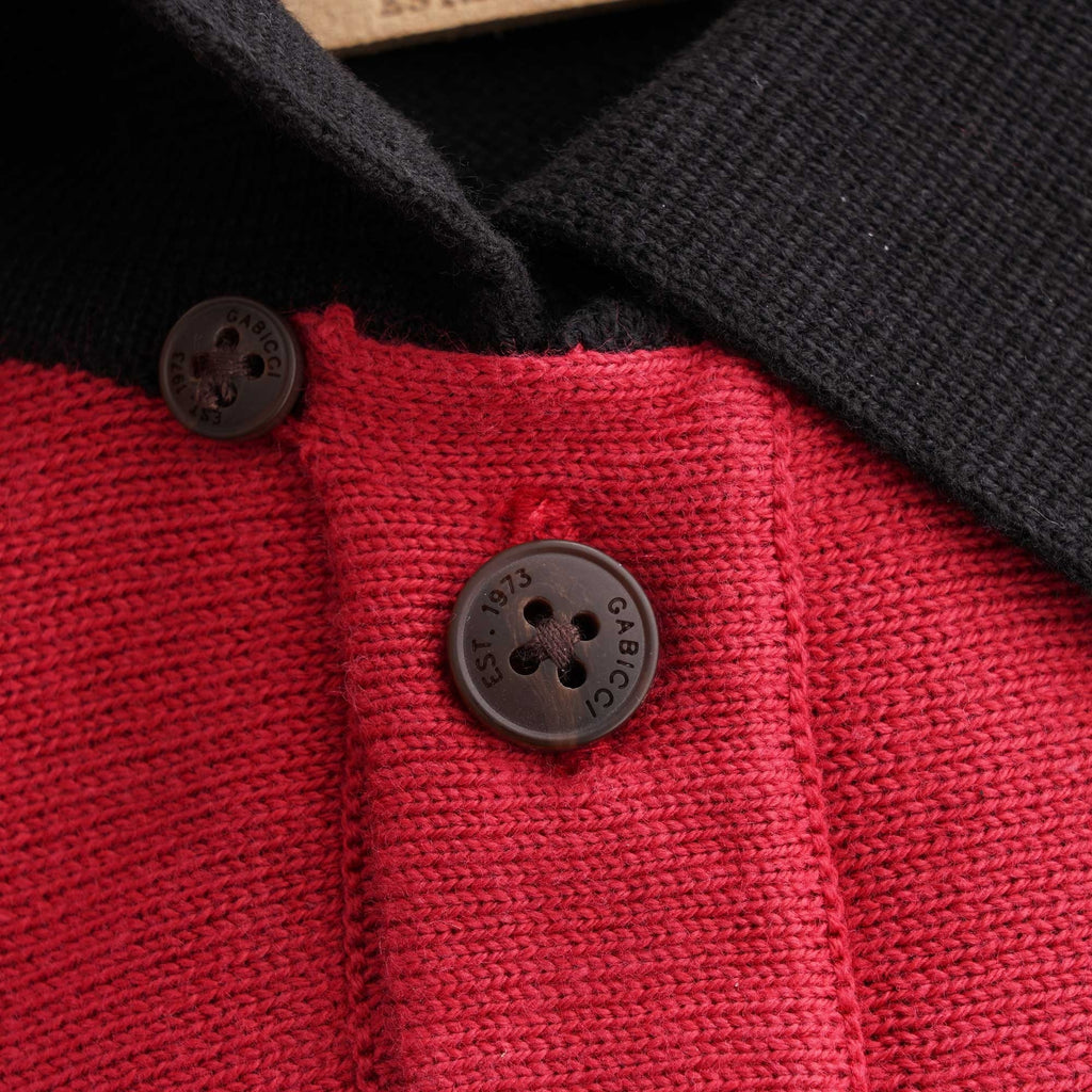 Gabicci Vintage Stuarts x Gabicci Ltd Edition Knitted Polo - Black