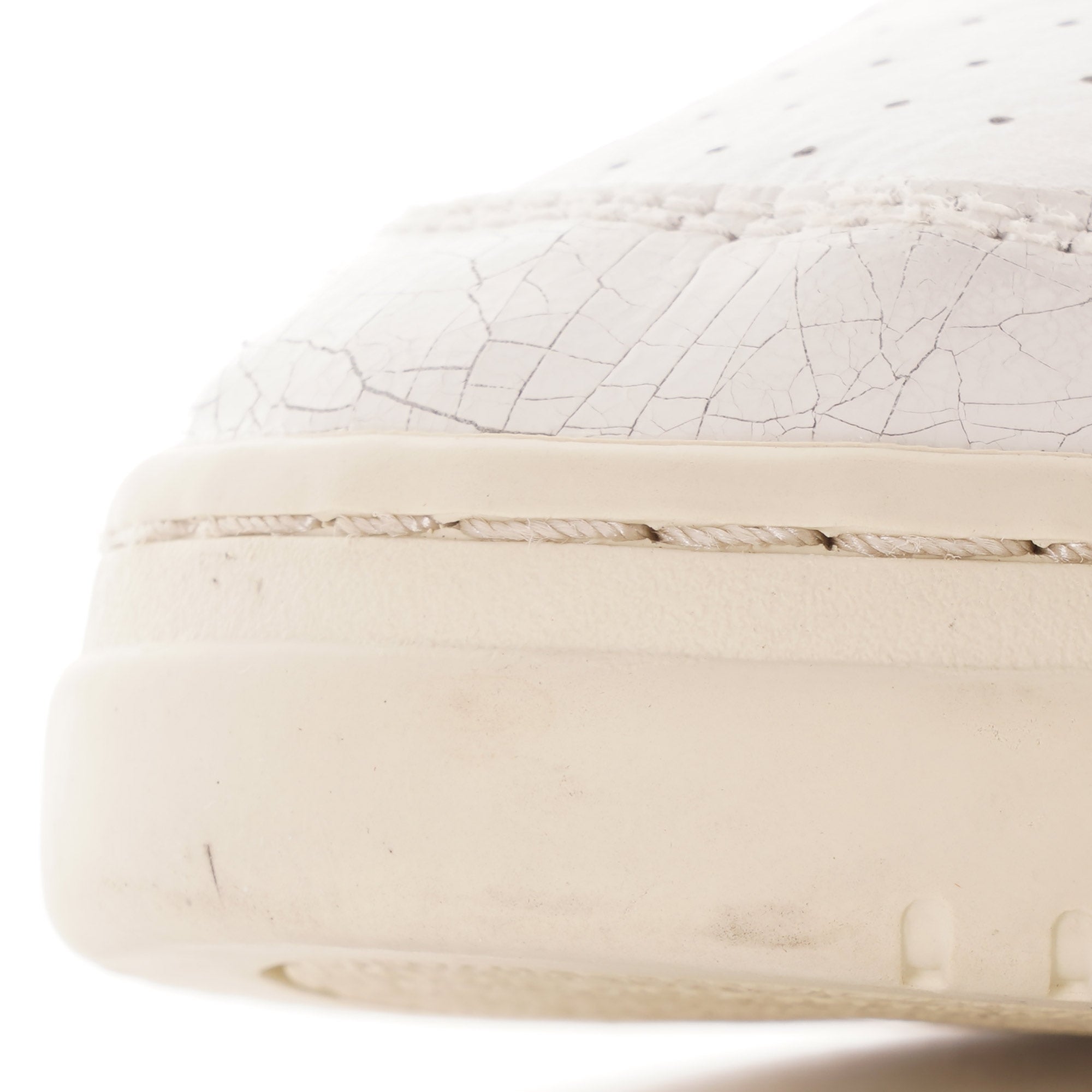 Autry Medalist Leather/Cracked Leather - White/Yellow