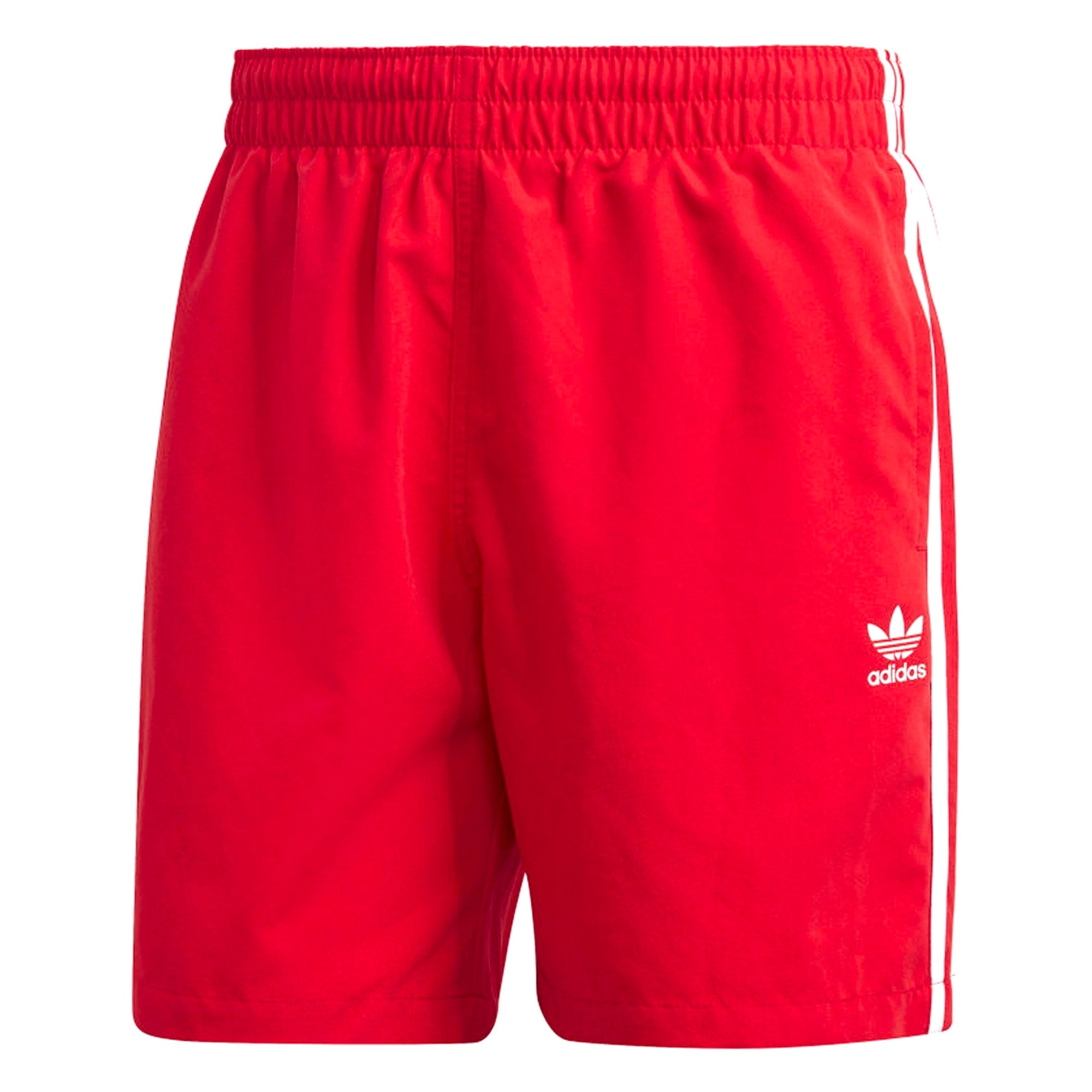 Adidas Originals 3 Stripe Swim shorts - Scarlet