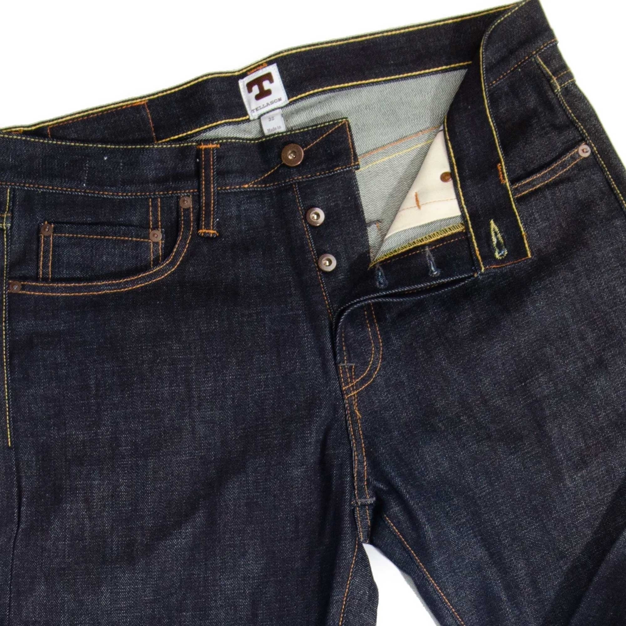 Tellason Sheffield 14.75OZ Straight Tapered Jean - Denim