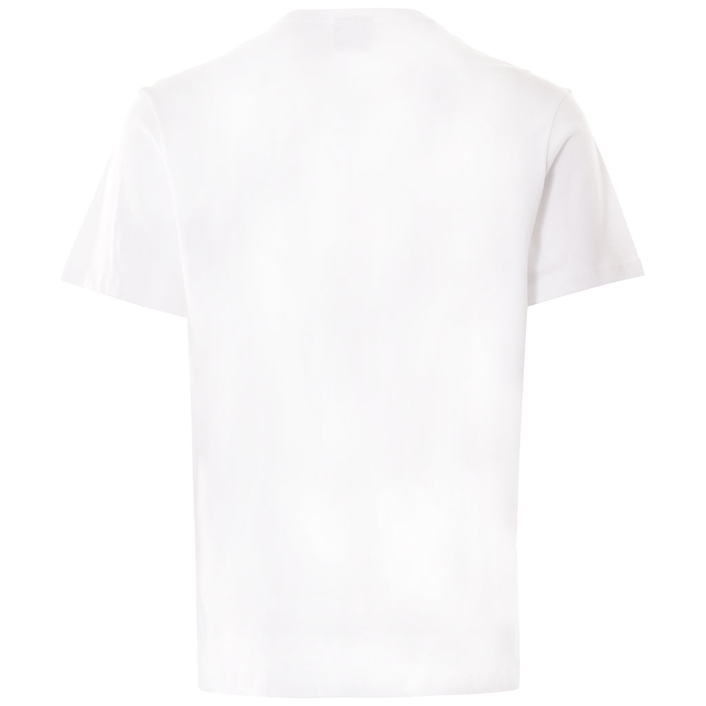 Rear view of the Paul & Shark white t-shirt, showcasing its plain back.