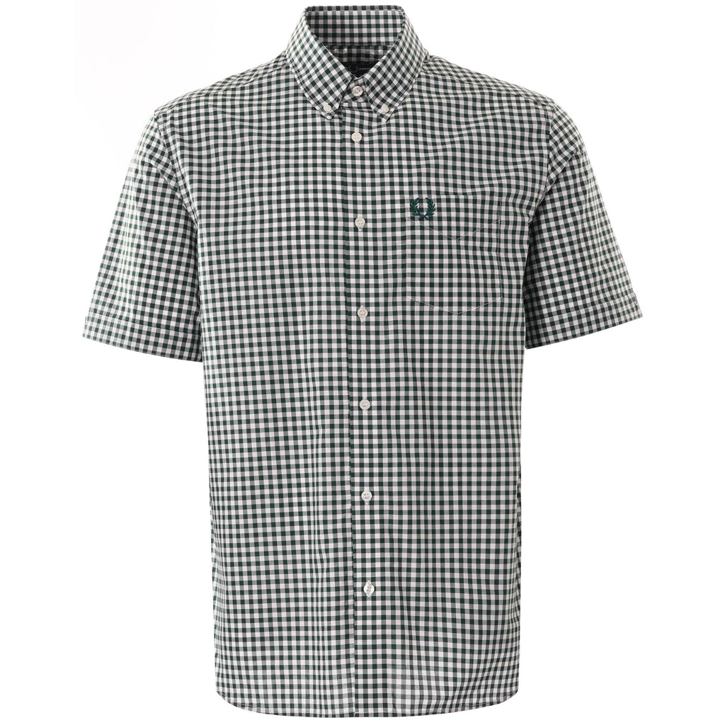Fred Perry Short Sleeve Gingham Shirt - Ivy