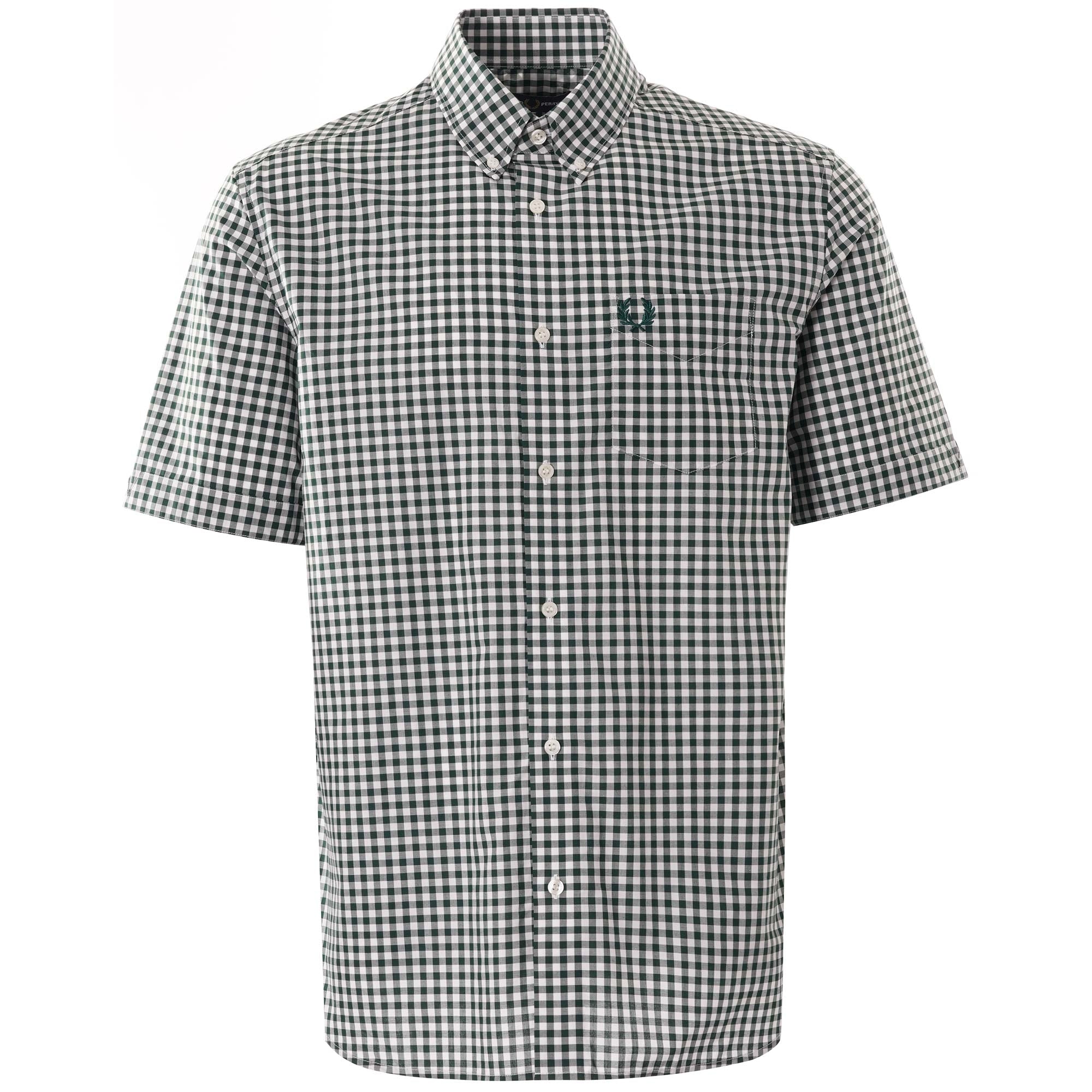Fred Perry Short Sleeve Gingham Shirt - Ivy