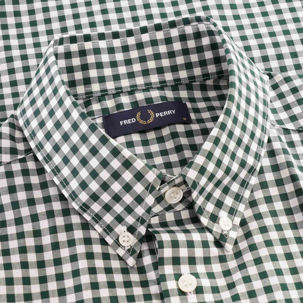 Fred Perry Short Sleeve Gingham Shirt - Ivy