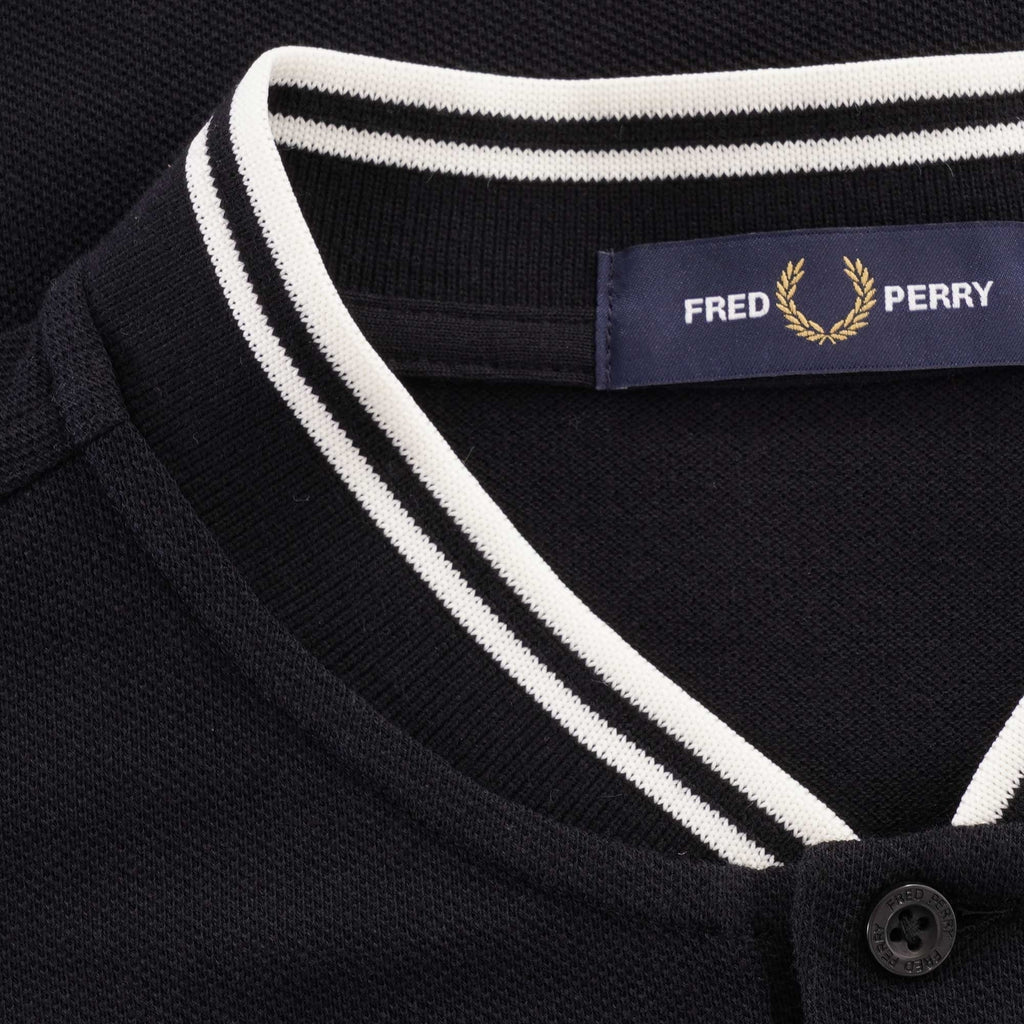 Fred Perry Bomber Collar Polo Shirt - Black