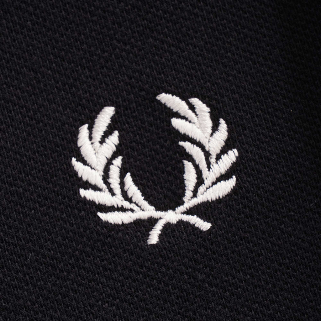Fred Perry Bomber Collar Polo Shirt - Black