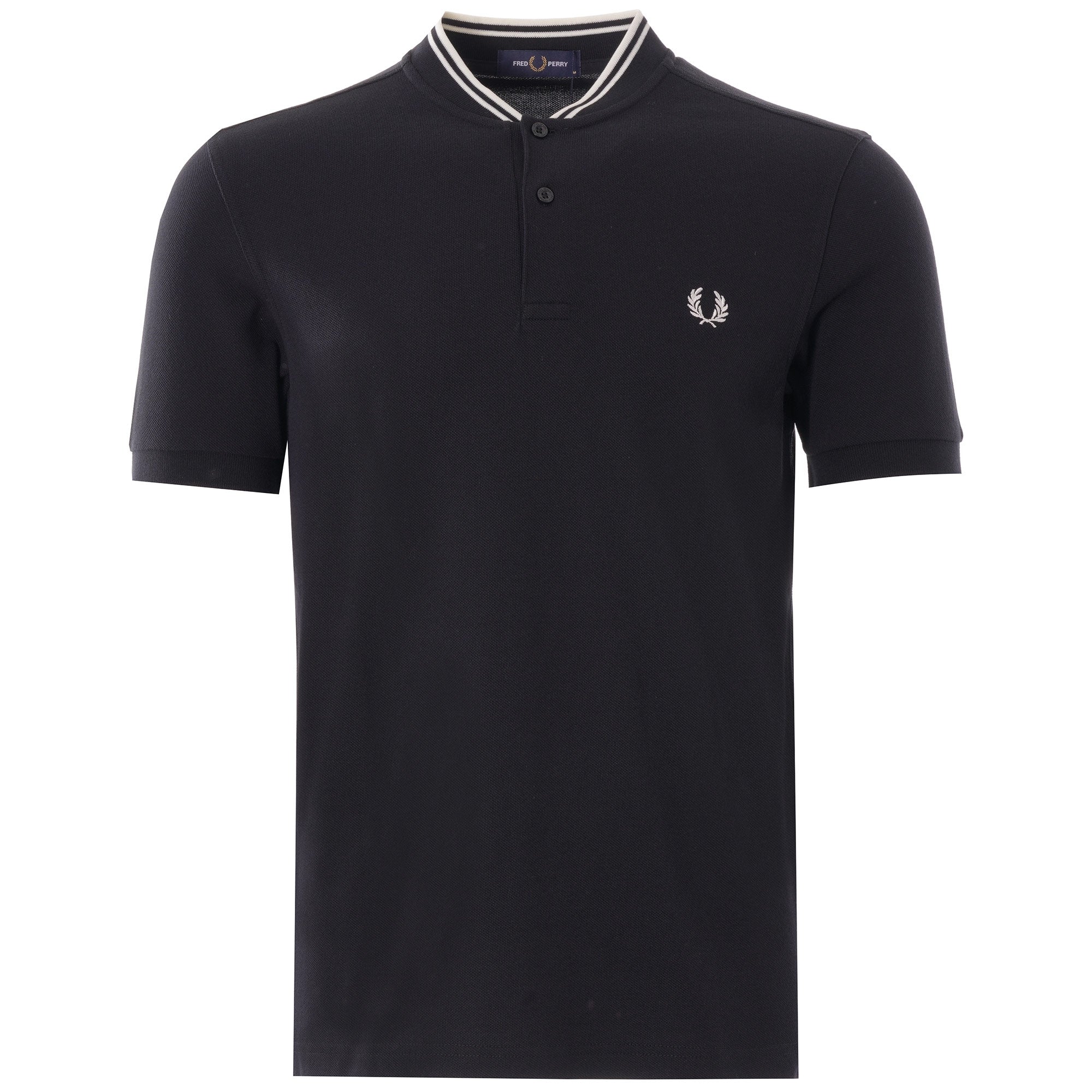 Fred Perry Bomber Collar Polo Shirt - Black