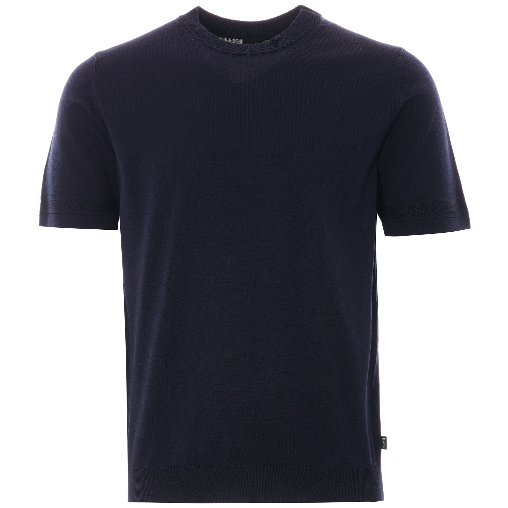 Boss Short Sleeve Knitted Sweater - Dark Blue