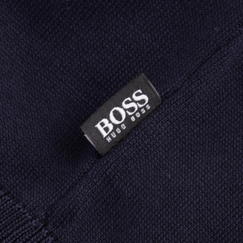 Boss Short Sleeve Knitted Sweater - Dark Blue
