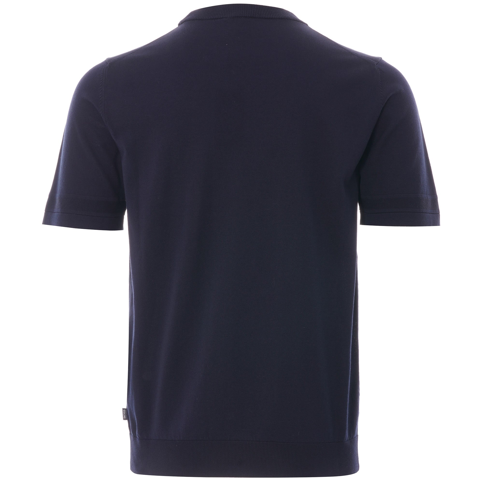 Boss Short Sleeve Knitted Sweater - Dark Blue