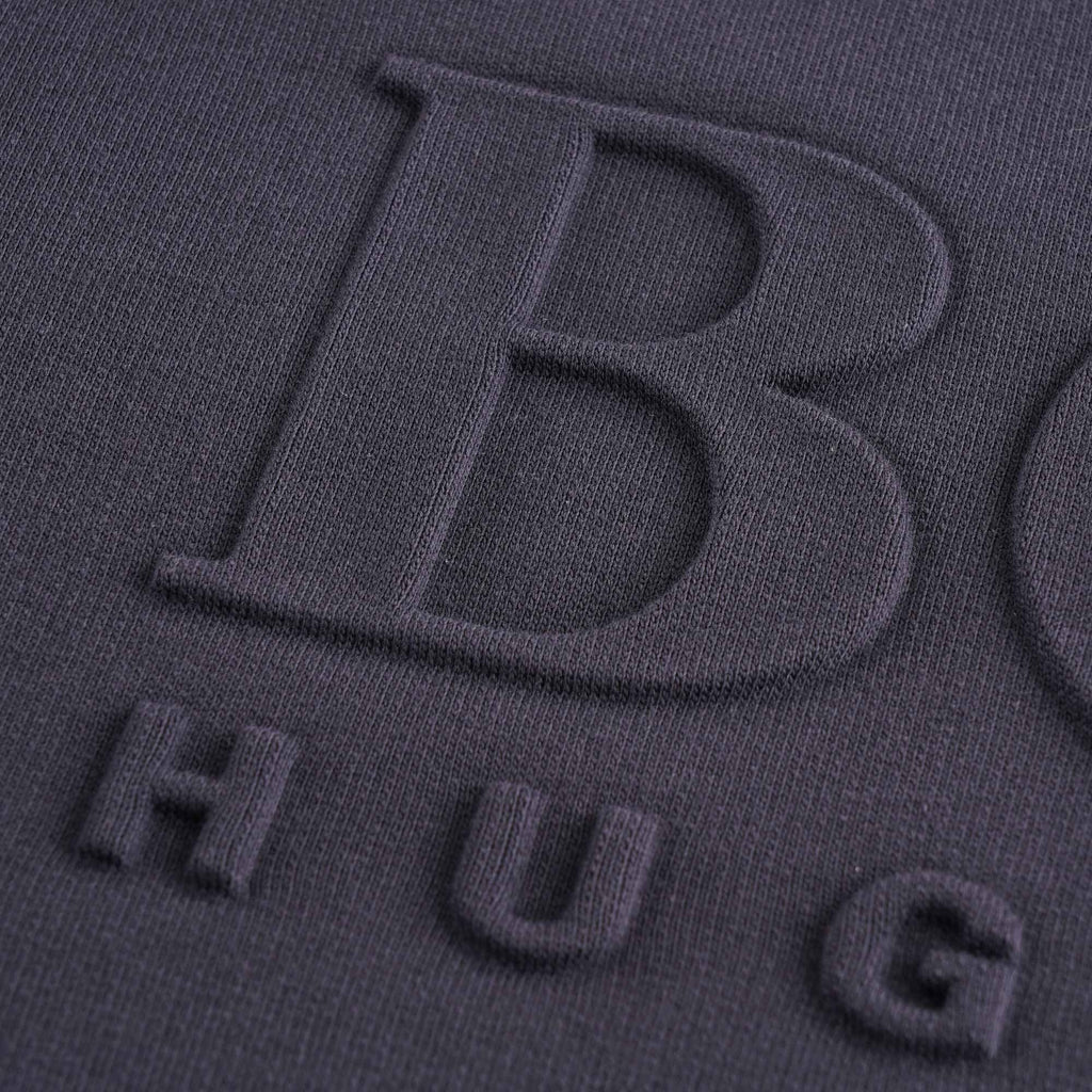 Boss French Terry Cotton Embossed Sweatshirt - Open Blue