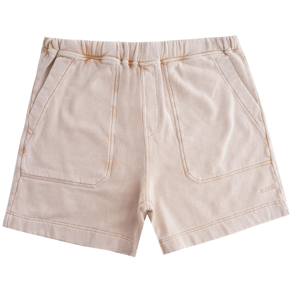 AMI Acid Washed Effect Shorts - Ochre
