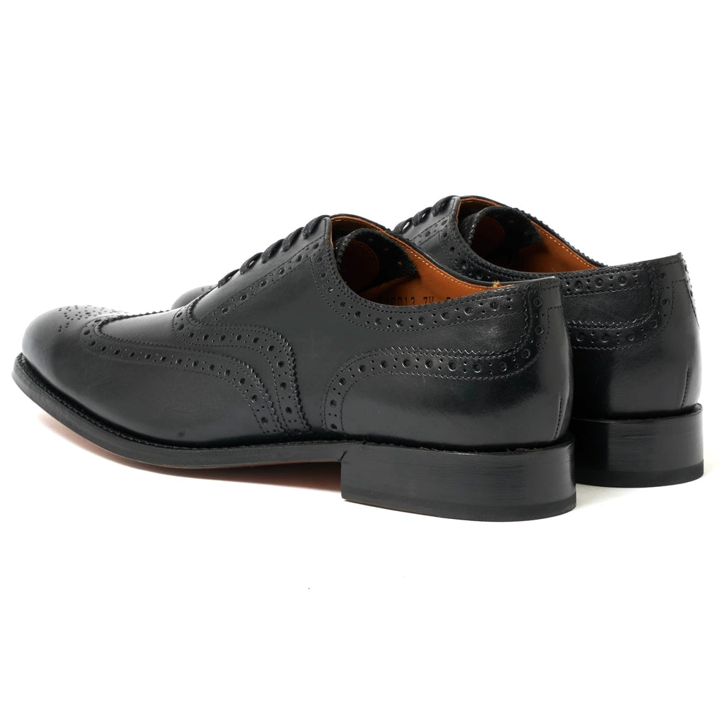 Grenson Dylan Black Brogue Leather Shoes 110013