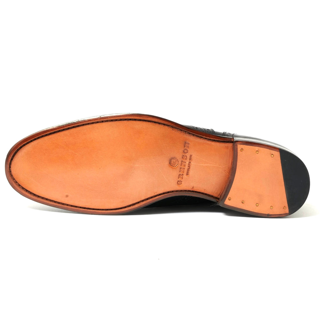 Grenson Dylan Black Brogue Leather Shoes 110013