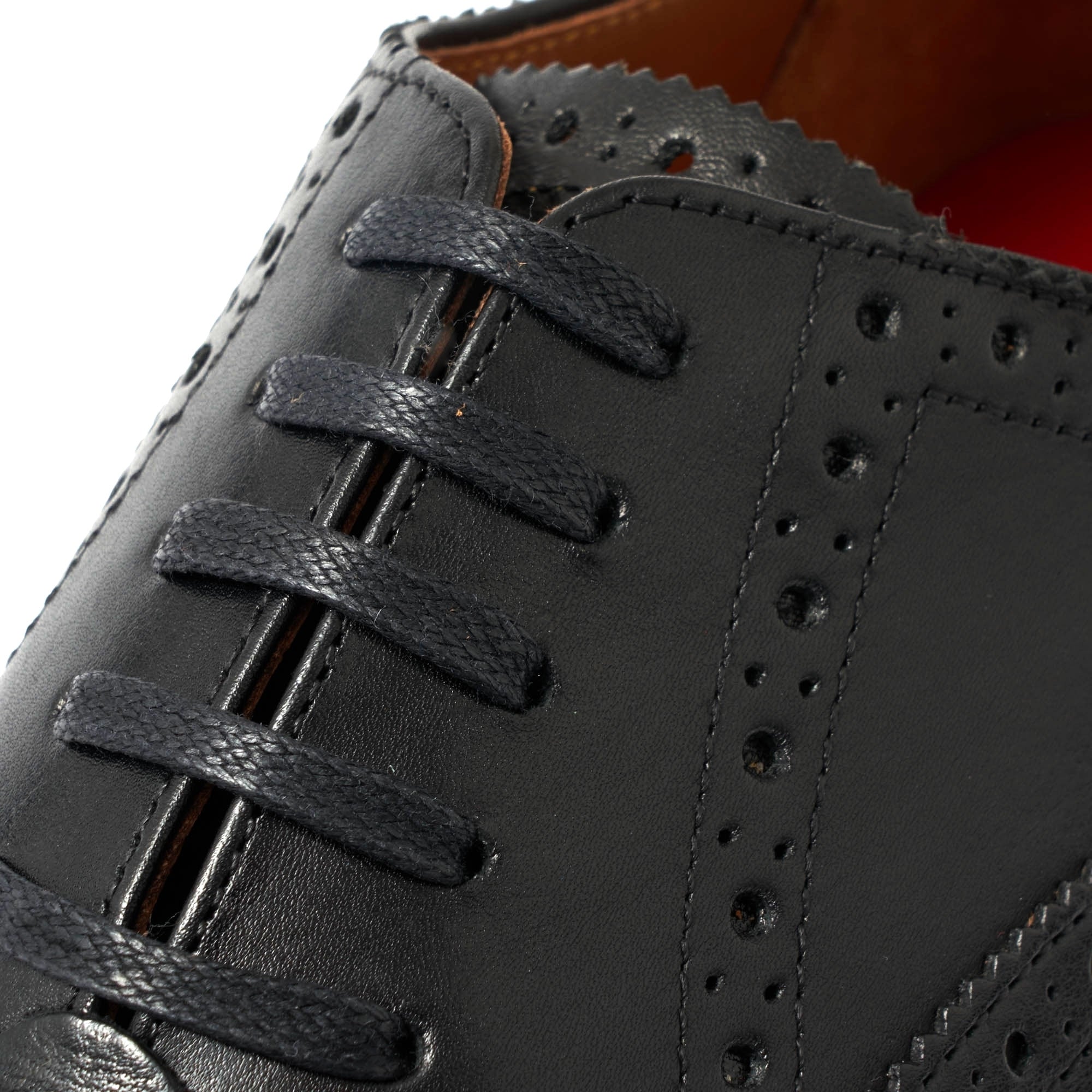 Grenson Dylan Black Brogue Leather Shoes 110013