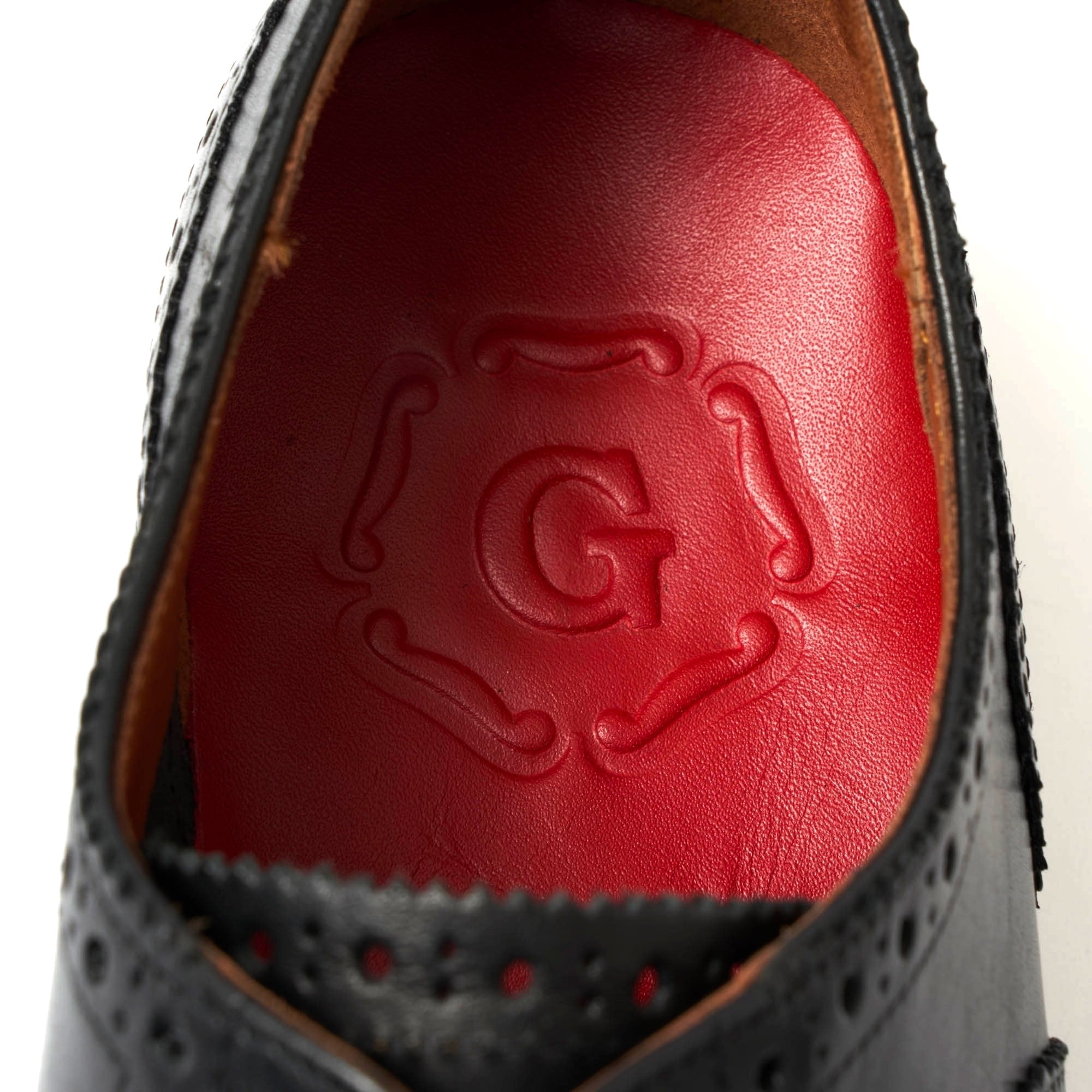 Grenson Dylan Black Brogue Leather Shoes 110013