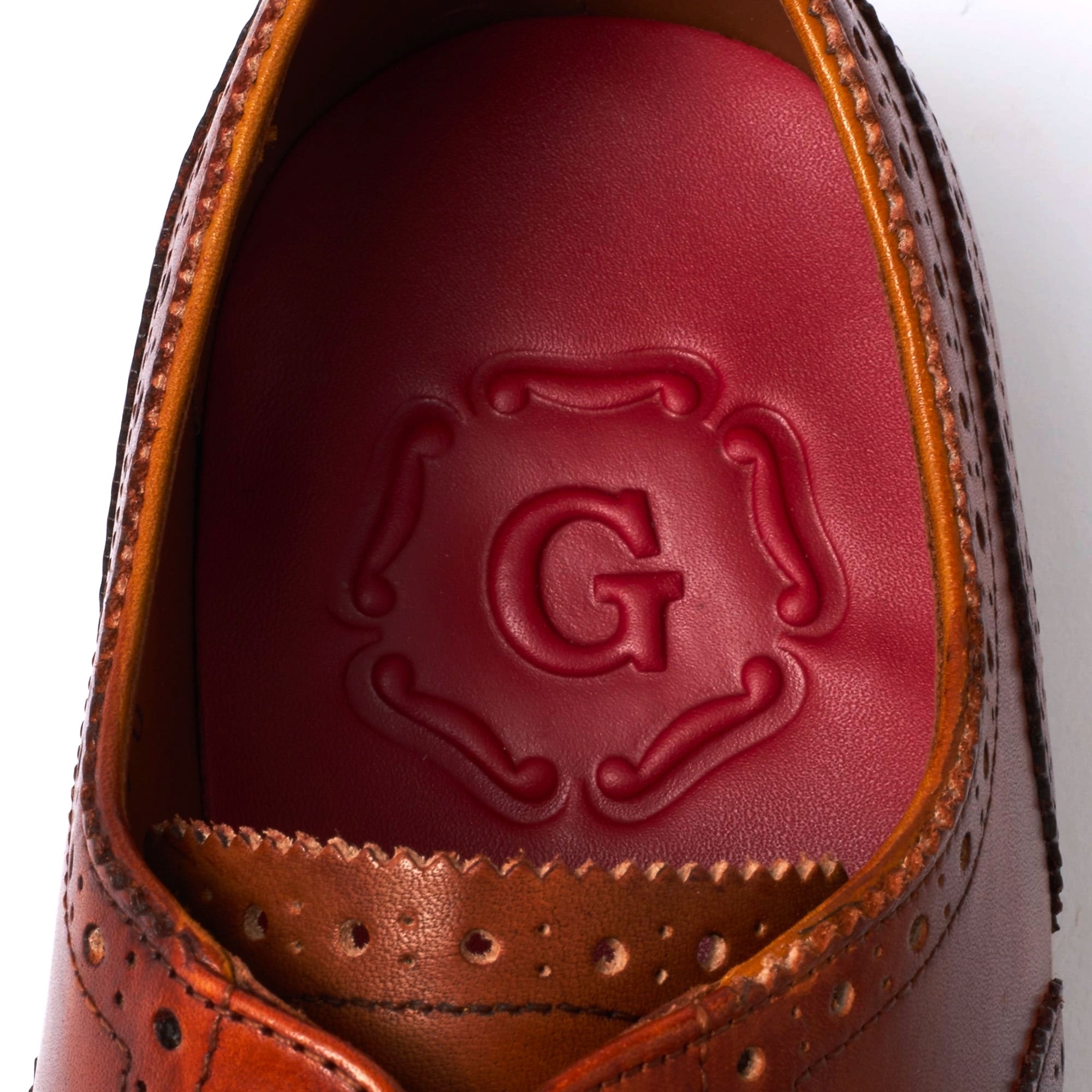 Grenson Dylan Oxford Brogue Shoes - Tan