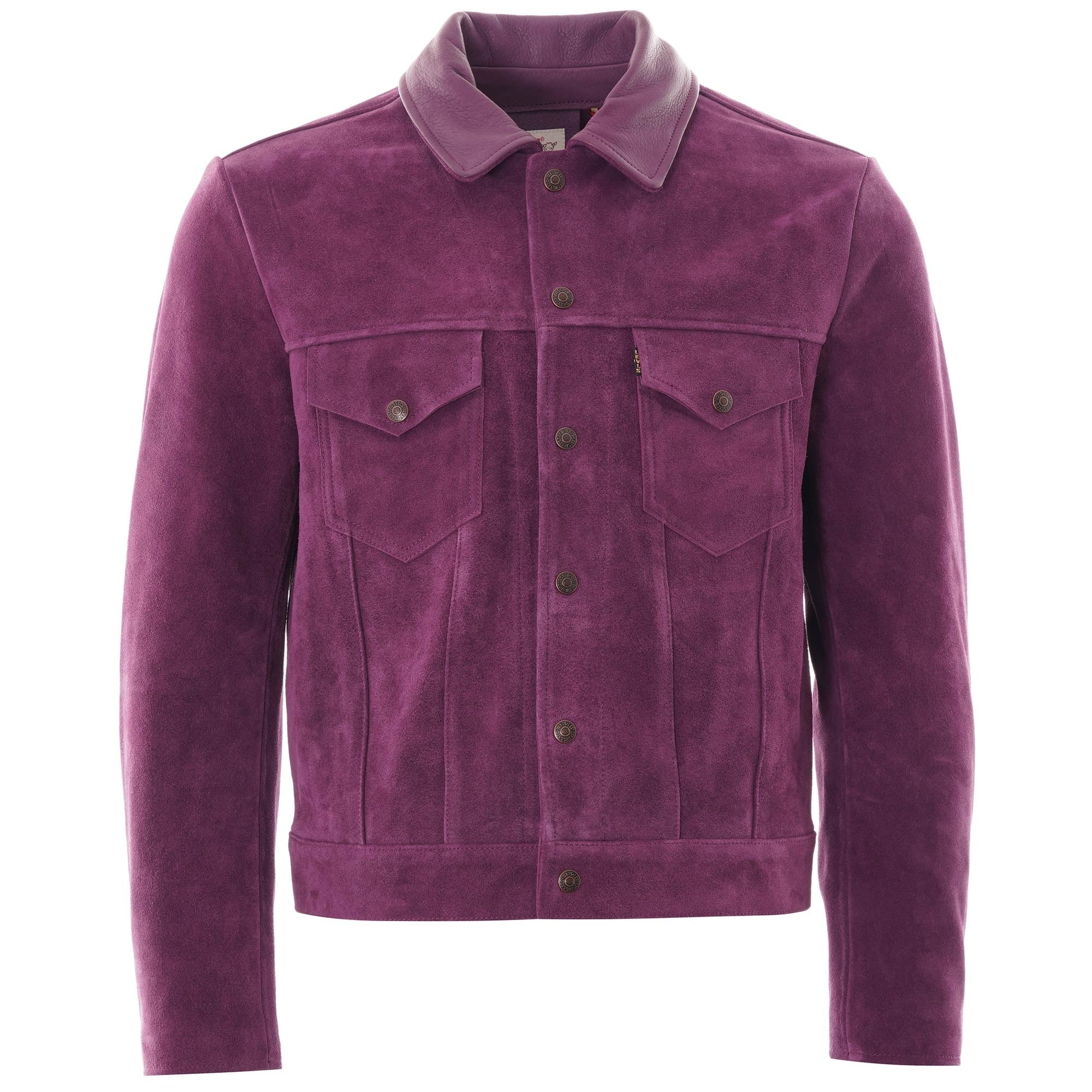 1960s Suede Trucker Jacket - Purple