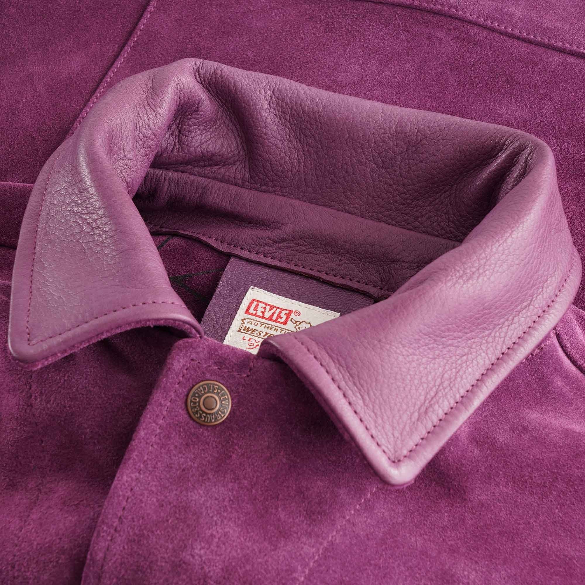 1960s Suede Trucker Jacket - Purple
