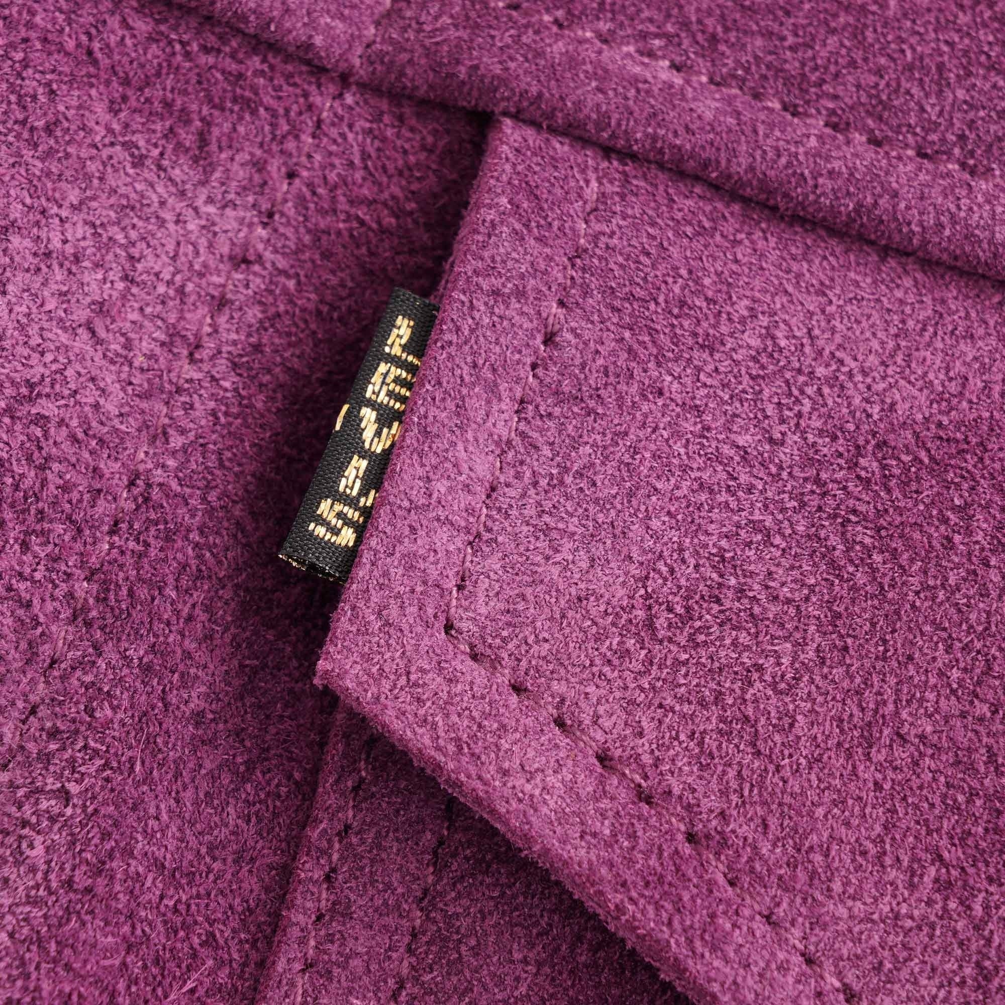 1960s Suede Trucker Jacket - Purple