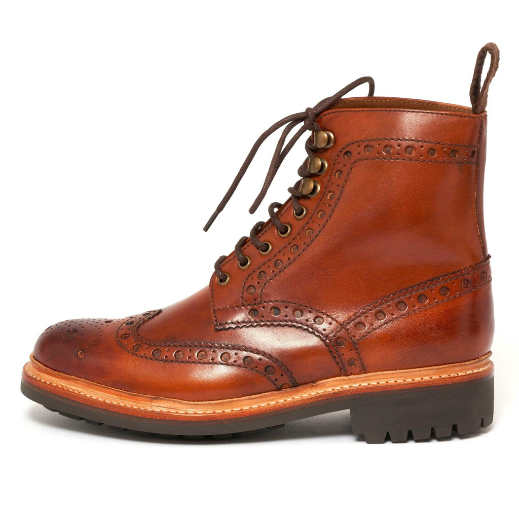Fred Brogue Boot - Tan