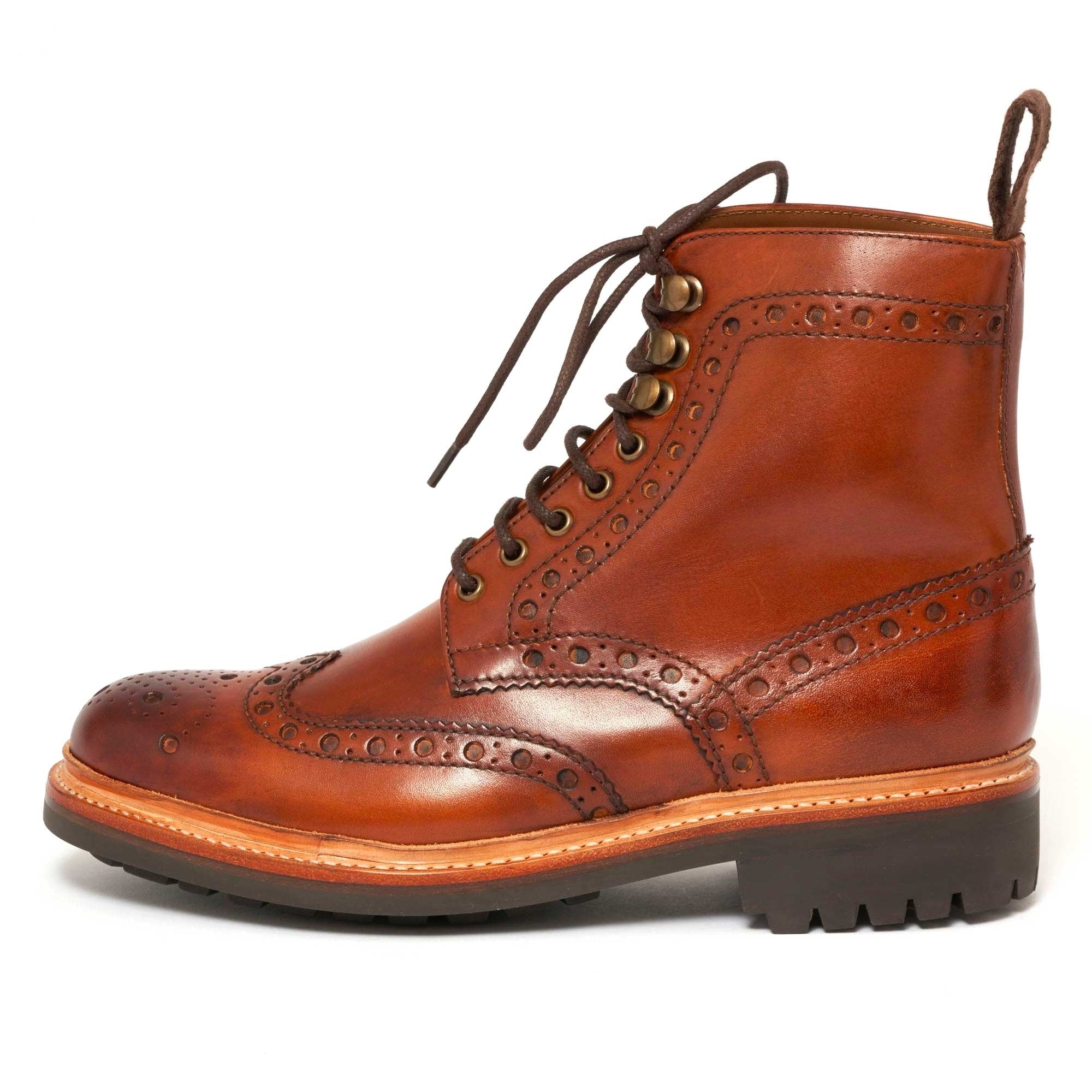 Fred Brogue Boot - Tan