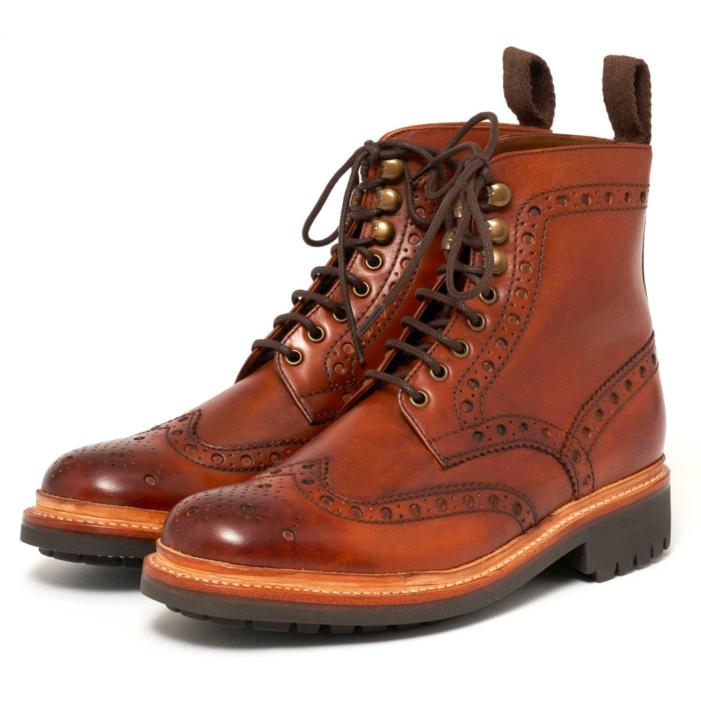 Fred Brogue Boot - Tan