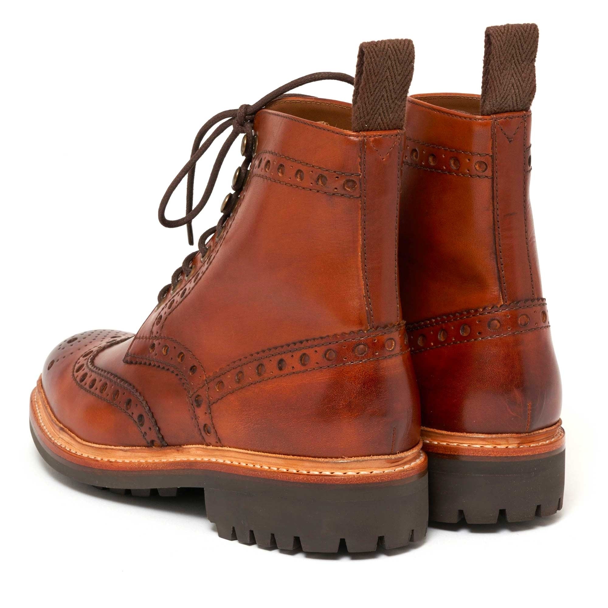 Fred Brogue Boot - Tan