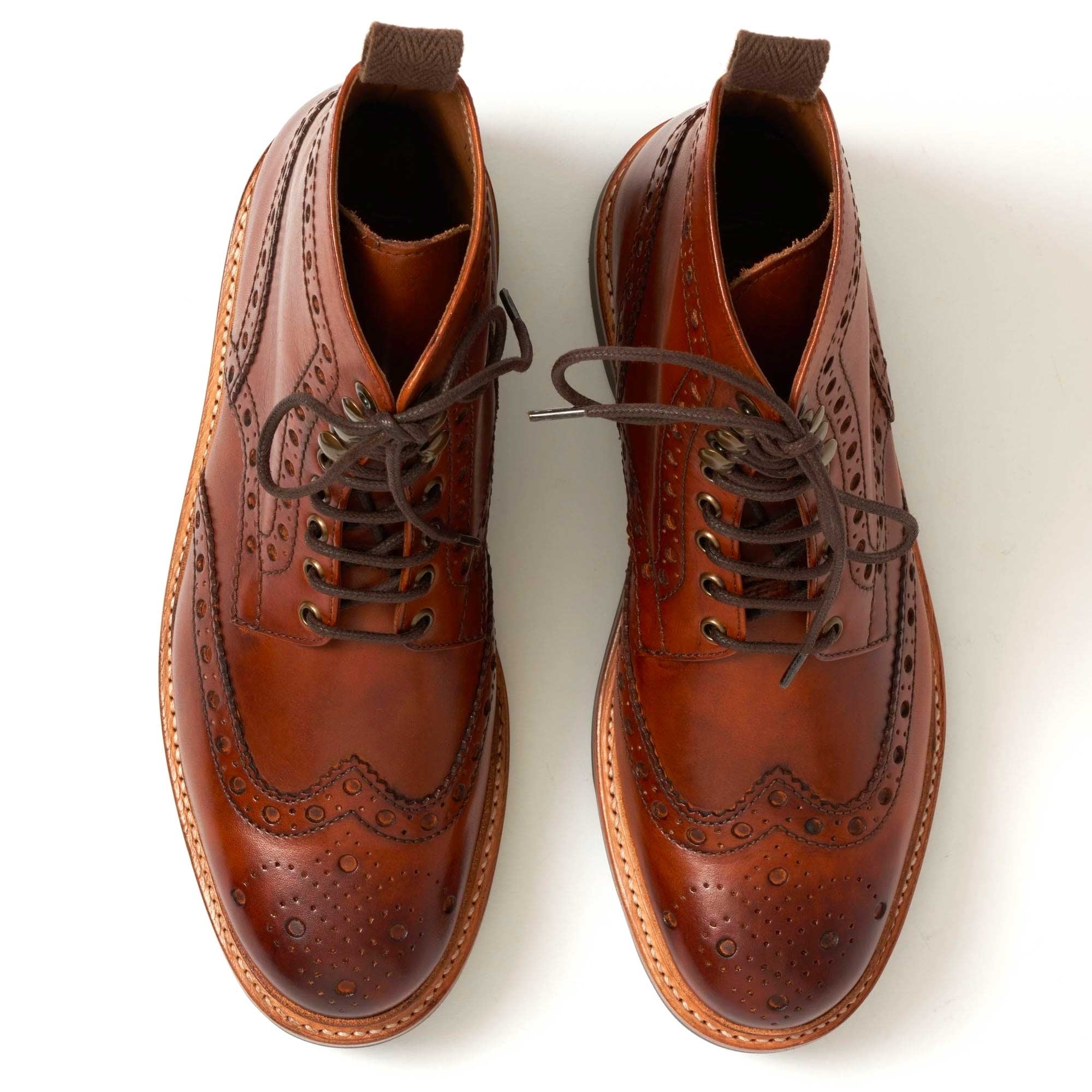 Fred Brogue Boot - Tan