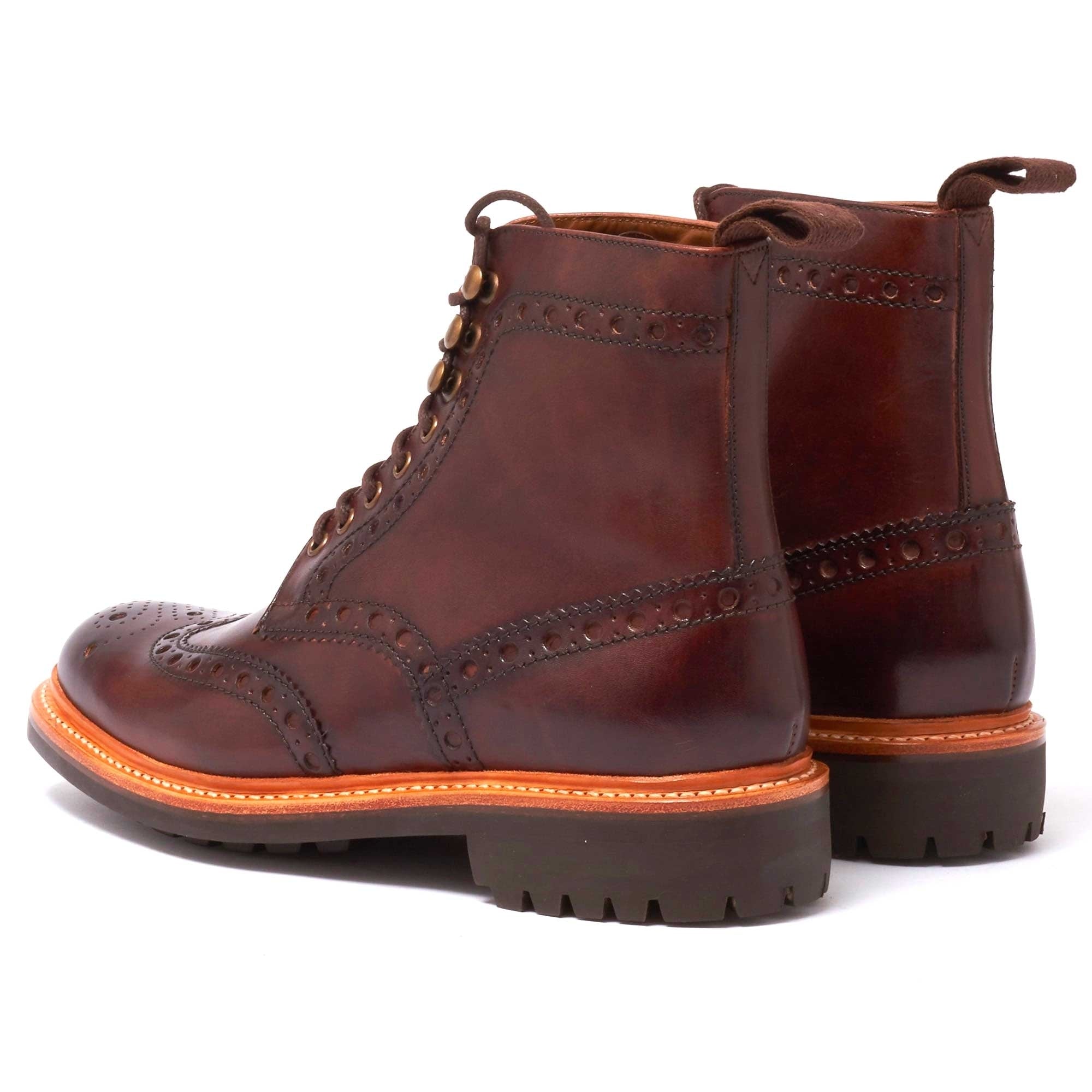 Fred Brogue Boot - Dark Brown