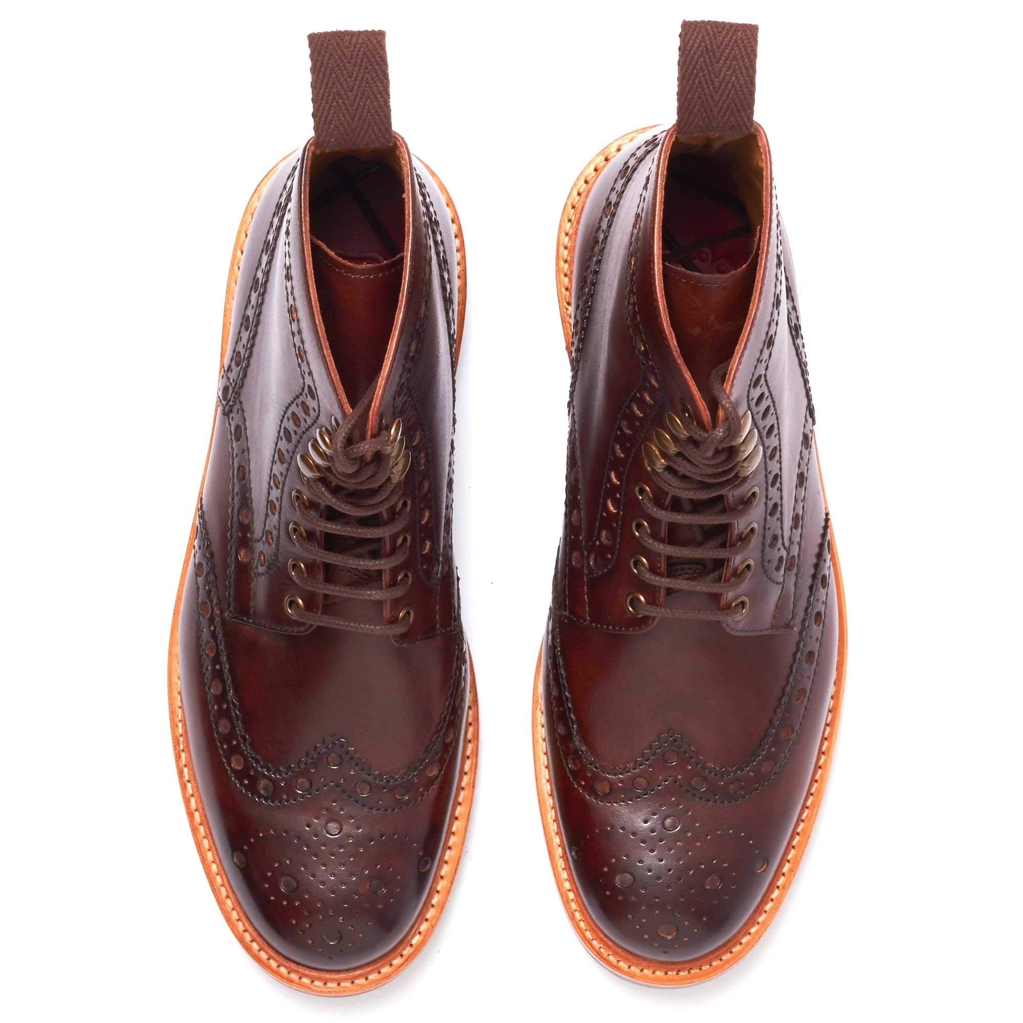 Fred Brogue Boot - Dark Brown