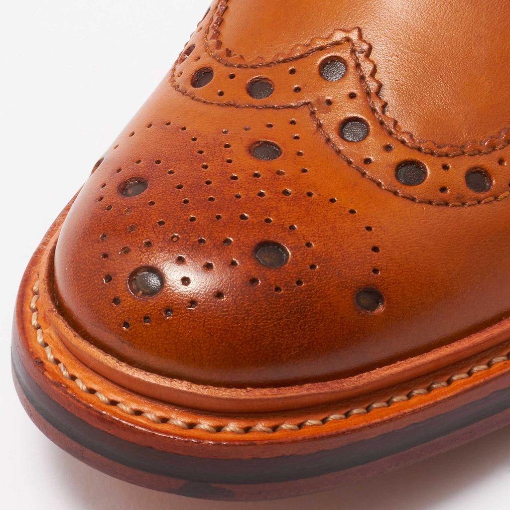 Fred Calf Brogue Boots - Tan