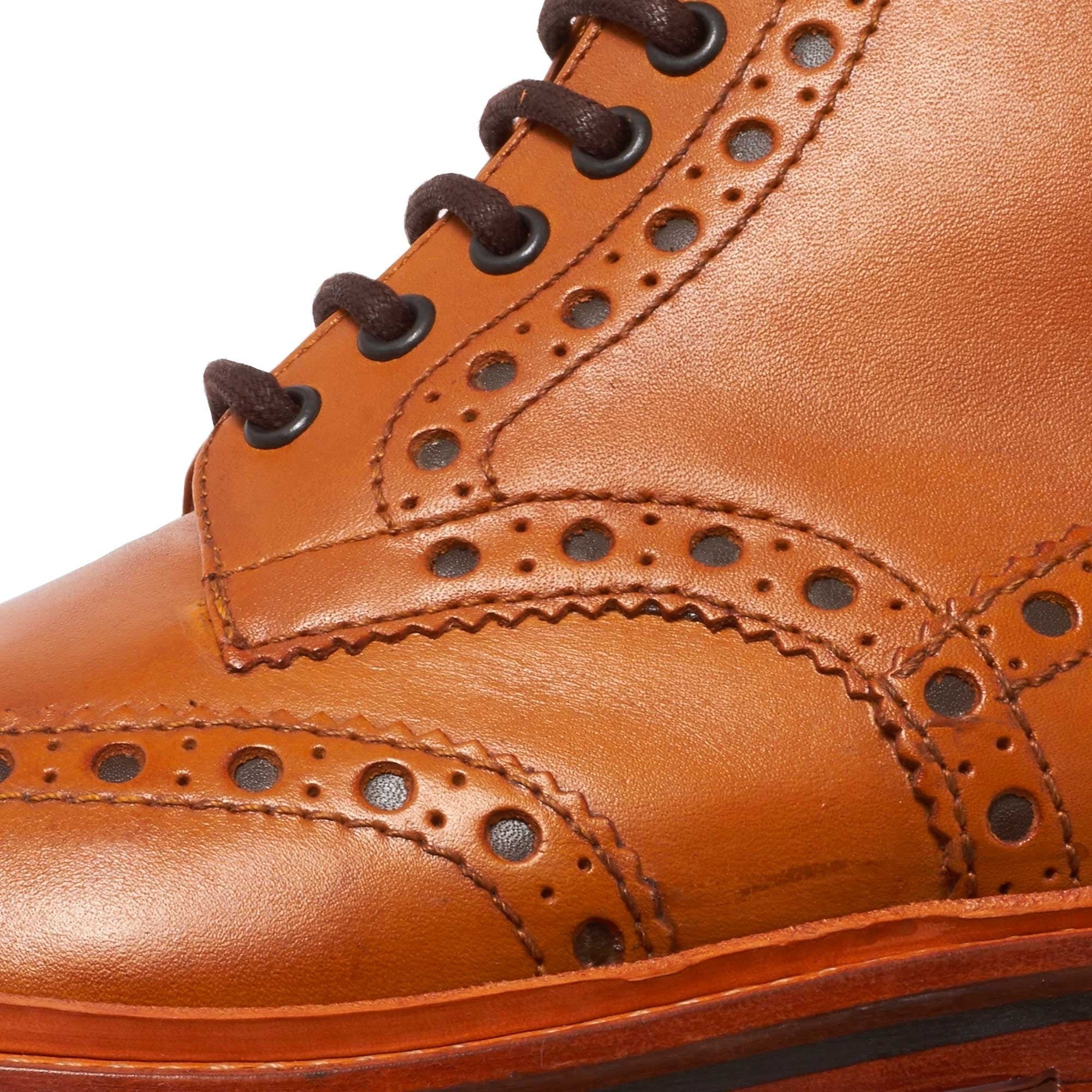 Fred Calf Brogue Boots - Tan