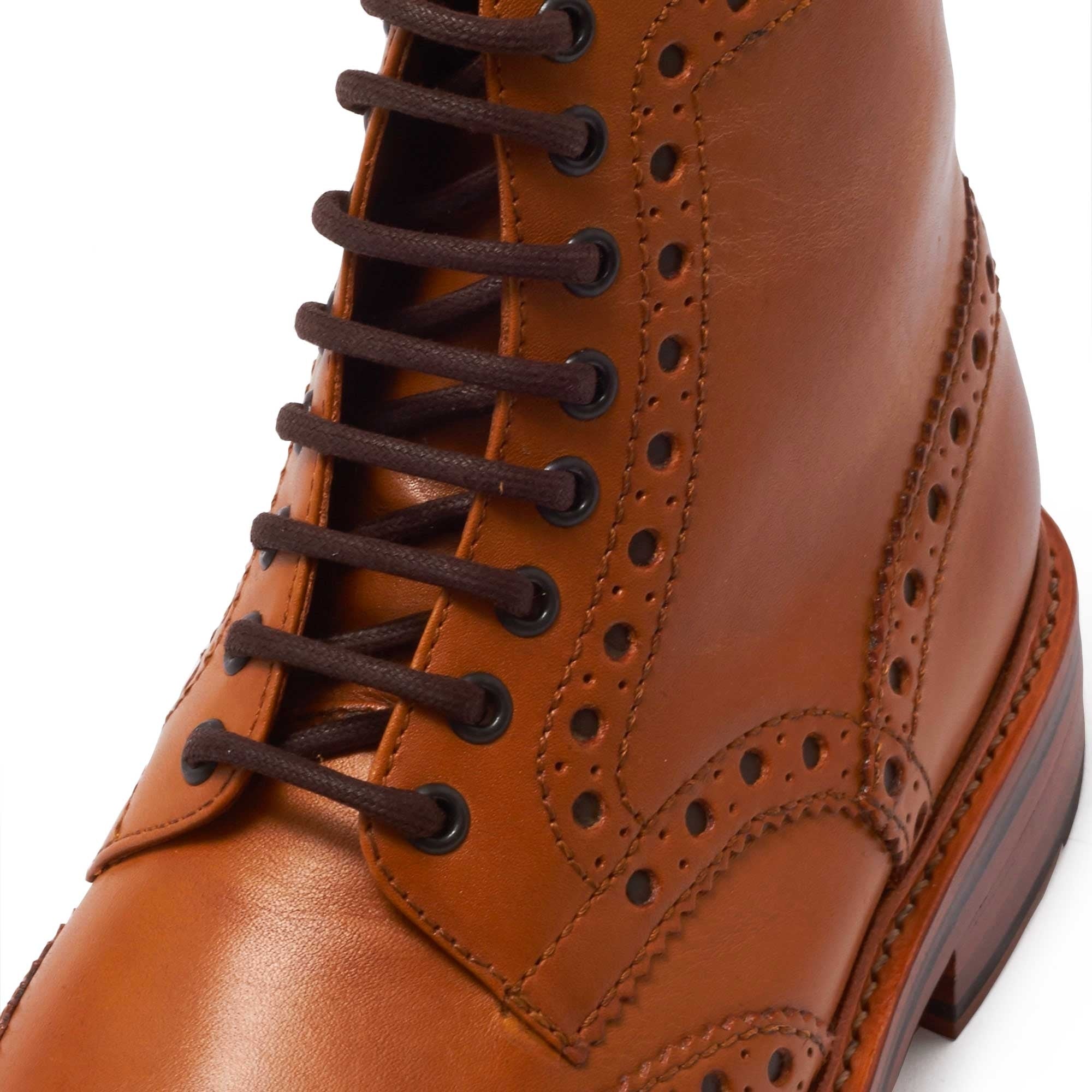 Fred Calf Brogue Boots - Tan