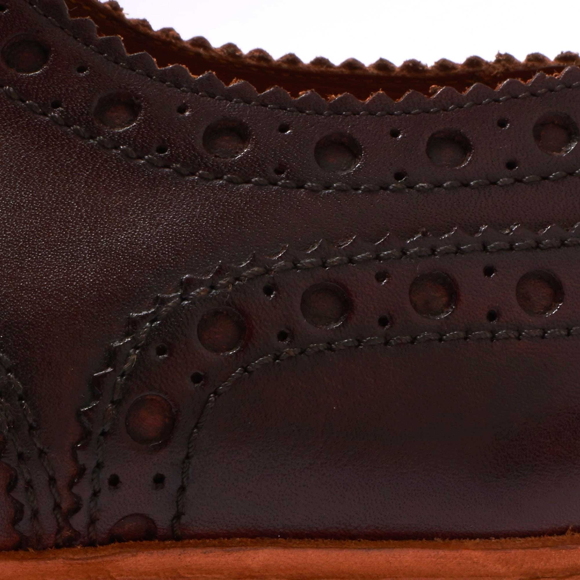 Grenson Archie Brogue Shoes - Dark Brown