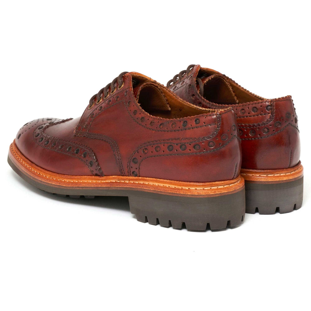 Grenson Archie Brogue Shoes - Tan