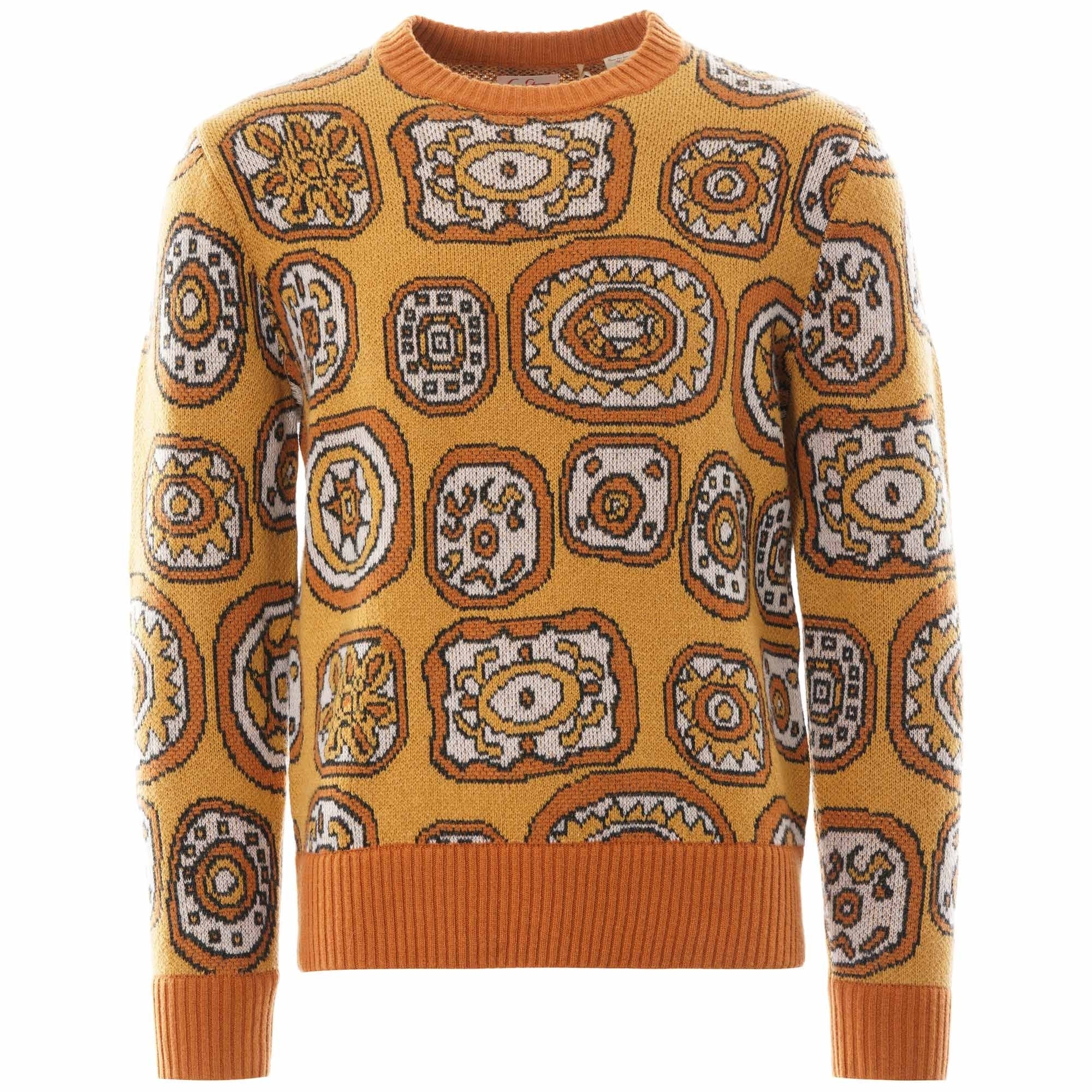 Eyes Crew Sweater - Gold