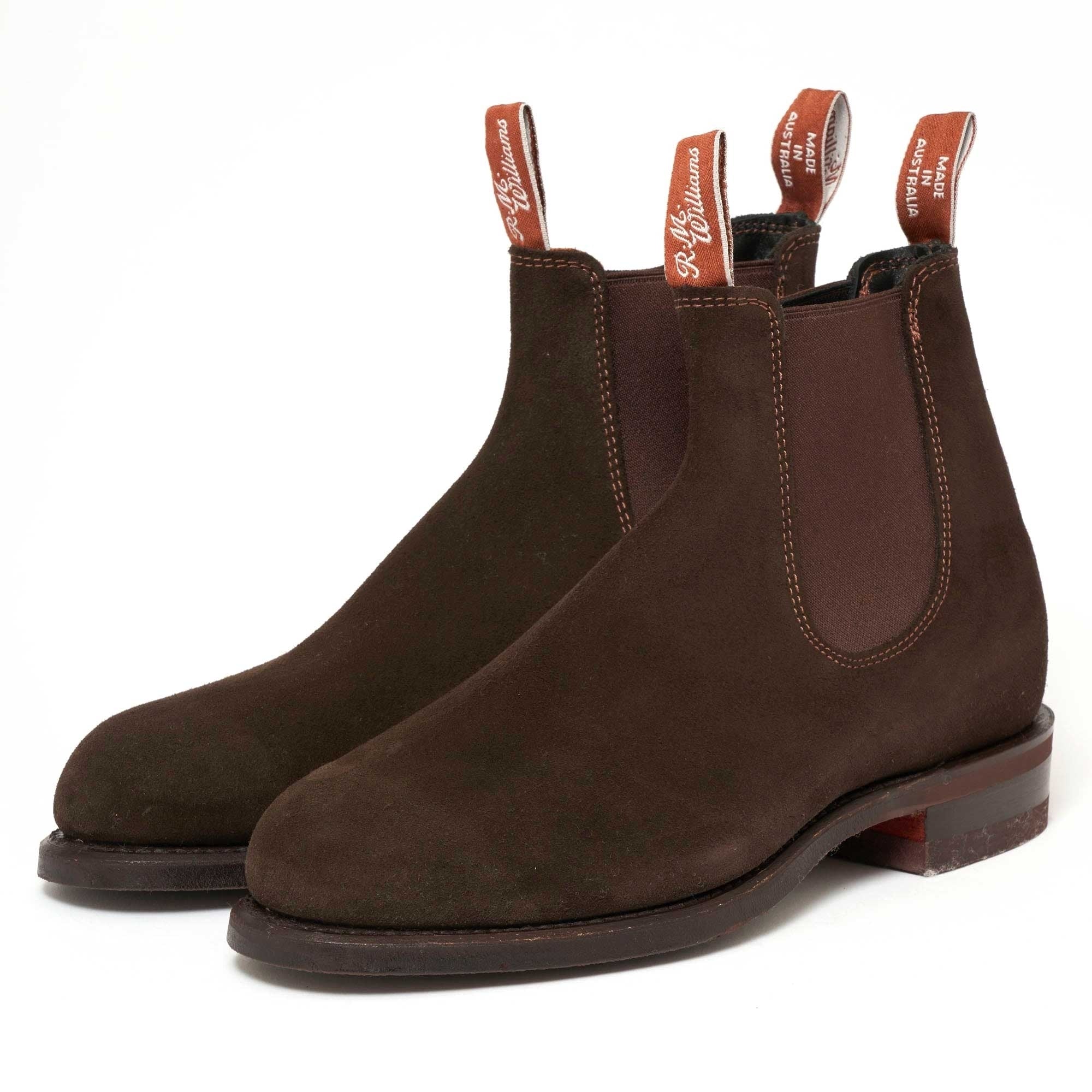 Comfort Turnout  Suede Chelsea Boots - Brown