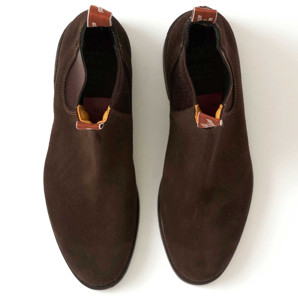 Comfort Turnout  Suede Chelsea Boots - Brown